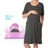 Frida Mom Labor and Delivery Gown for Hospital, Easy-Snap, Tagless Nursing Gown with Skin-to-Skin Access and Full Coverage in The Back - Evallys.com