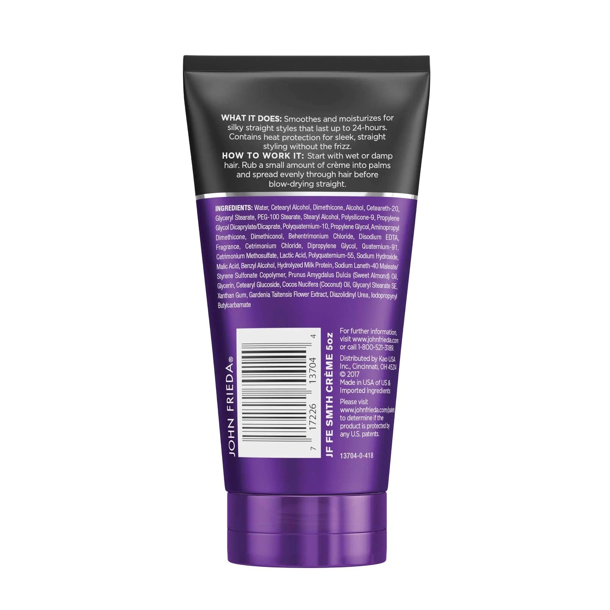 John Frieda Frizz-Ease Styling Creme, Straight Fixation, 5 Oz (Pack of 3) 5 Ounce (Pack of 3) - Evallys.com # #