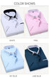 TFETTER Summer Business Shirt Men Short Sleeves Button Up Shirt Turn-down Collar Casual Shirts Mens Clothing Plus Size 5XL - Evallys.com