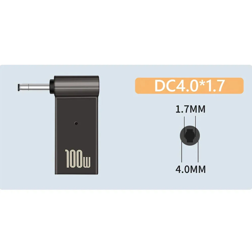 PD 100W Laptop Power Adapter Connector Type C Laptop Power Adapter Connector Plug Type C Female to DC Male Jack Plug for HP Dell - Evallys.com