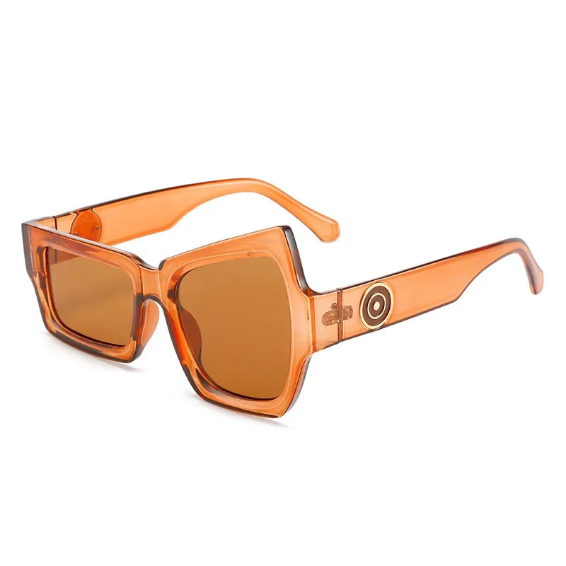 Men Punk Sunglasses Luxury Brand Designer Steampunk Geometry Polygon Sun Glasses Women UV400 Driving Square Shade Unique Eyewear - Evallys.com