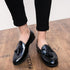 Handmade Fashion Tassel Loafers Black Bottom Leather Gentleman Fashion Stress Shoes Men Business Driving Shoes - Evallys.com