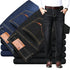 Blue Men's Stretch Jeans, Black Denim Trousers, Fashion Slim Casual Pants Asian Size 28-40 - Evallys.com