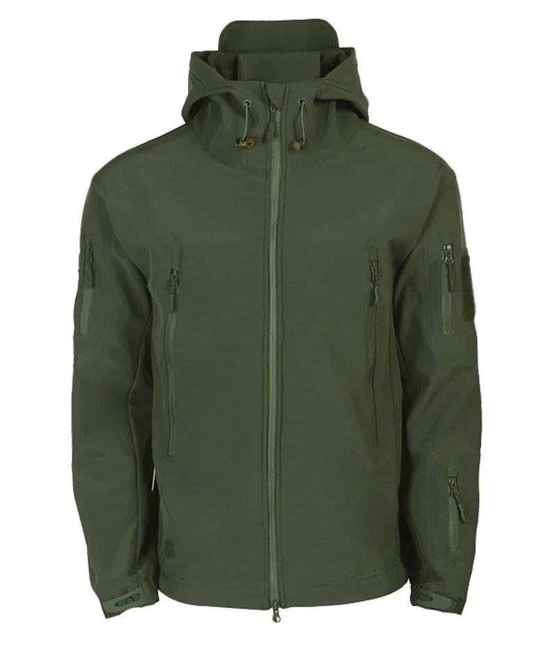 Military Shark Skin Soft Shell Jackets Men Tactical Windproof Waterproof jacket men Army Combat Jackets Mens Hooded Bomber Coats - Evallys.com
