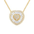 10KT Yellow Gold Diamond Heart Pendant Necklace (1/2 cttw, H-I Color, I1-I2 Clarity) - Evallys.com # #