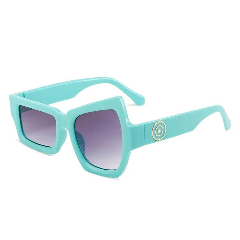 Men Punk Sunglasses Luxury Brand Designer Steampunk Geometry Polygon Sun Glasses Women UV400 Driving Square Shade Unique Eyewear - Evallys.com