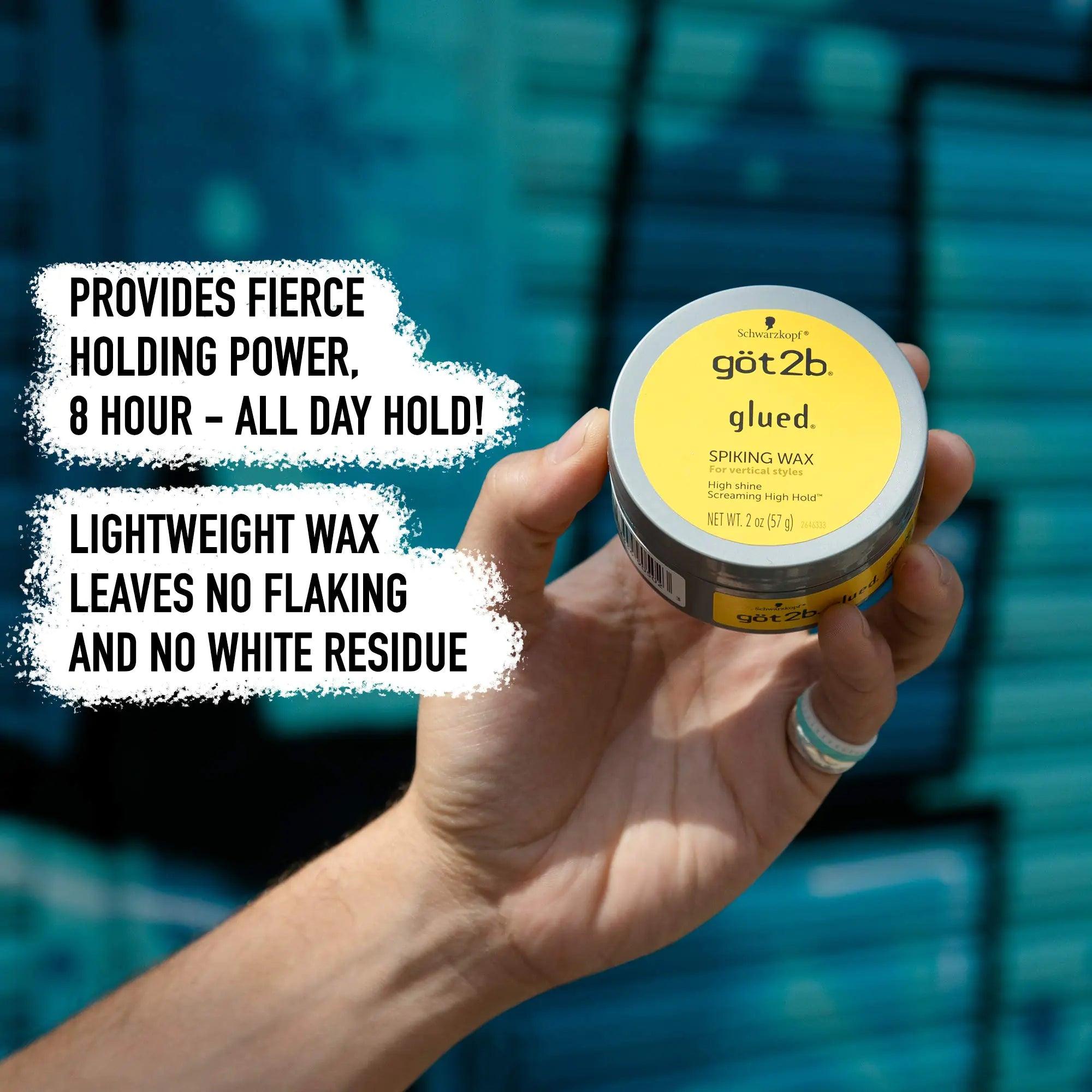 Got2B Glued Spiking Hair Wax, Fierce Holding Power, 2 oz (Pack of 2) Spiking Wax 2 Ounce (Pack of 2) - Evallys.com # #