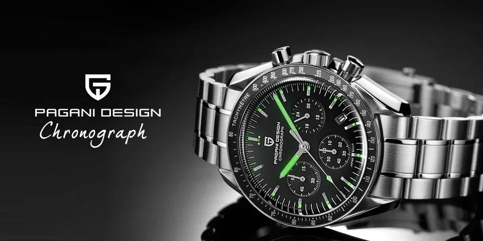 PAGANI DESIGN 2024 New Men's Watches Top Luxury Quartz Watch For Men Auto Date Speed Chronograph AR Sapphire Mirror Wrist watch - Evallys.com