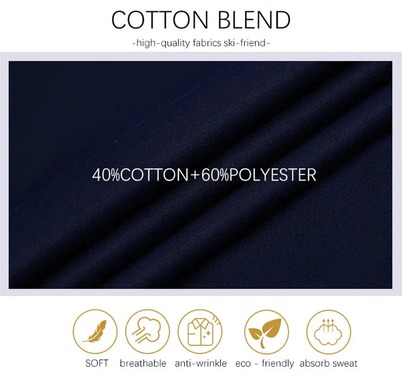 TFETTER Summer Business Shirt Men Short Sleeves Button Up Shirt Turn-down Collar Casual Shirts Mens Clothing Plus Size 5XL - Evallys.com