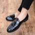 Handmade Fashion Tassel Loafers Black Bottom Leather Gentleman Fashion Stress Shoes Men Business Driving Shoes - Evallys.com