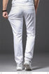 Men White Jeans Fashion Casual Classic Style Slim Fit Soft Trousers Male Brand Advanced Stretch Pants - Evallys.com