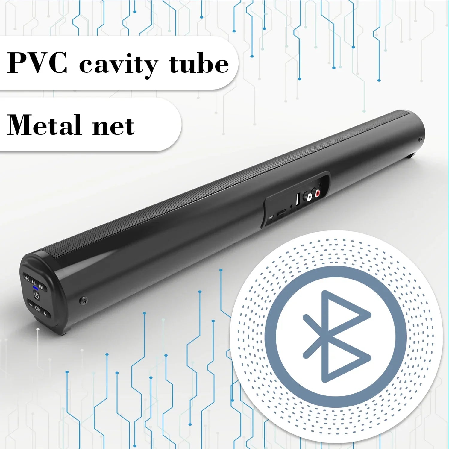 2024 Soundbar Sound Wireless Bluetooth Car Computer Speaker Stereo Tv Home Theater Sombar For 3.5mm Output PC - Evallys.com