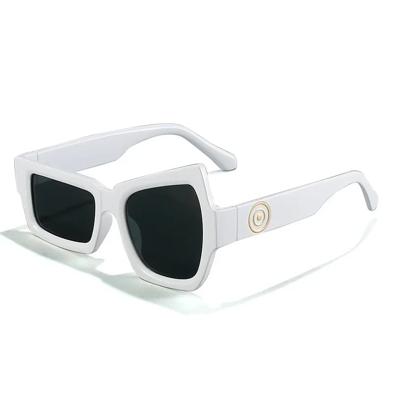Men Punk Sunglasses Luxury Brand Designer Steampunk Geometry Polygon Sun Glasses Women UV400 Driving Square Shade Unique Eyewear - Evallys.com