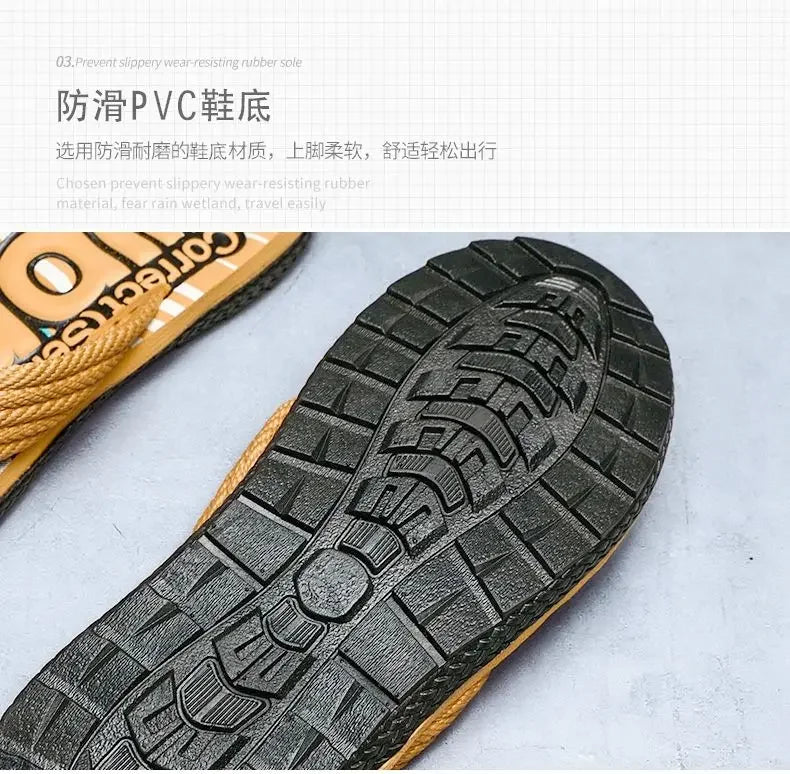 Men’s Summer Sliders Flip Flops – Anti-Skid Outdoor Casual Beach Sandals - Evallys.com