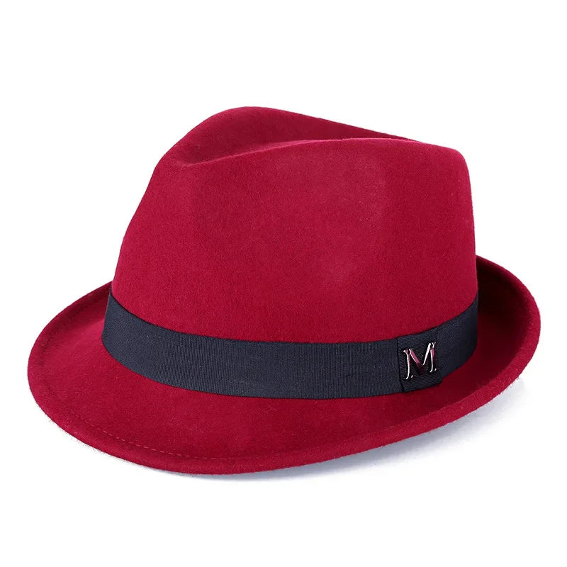 Men's Wool Fedora Hat – Winter Warm Felt Jazz Cap for Parties - Evallys.com