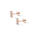 PAVOI 14K Gold Plated Solid 925 Sterling Silver Post Flat Back Stud Earrings for Women | Cartilage Helix Piercing | Cubic Zirconia Earrings Rose Gold Bar - Evallys.com # #