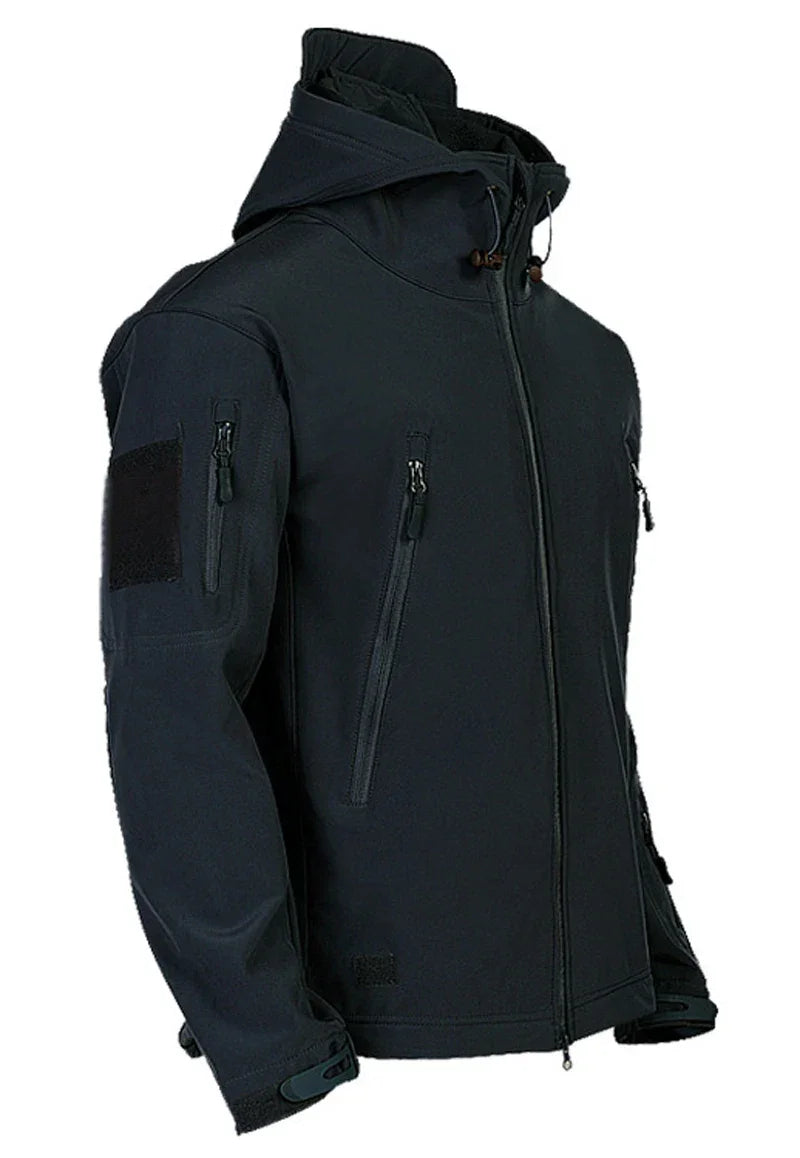 Military Shark Skin Soft Shell Jackets Men Tactical Windproof Waterproof jacket men Army Combat Jackets Mens Hooded Bomber Coats - Evallys.com