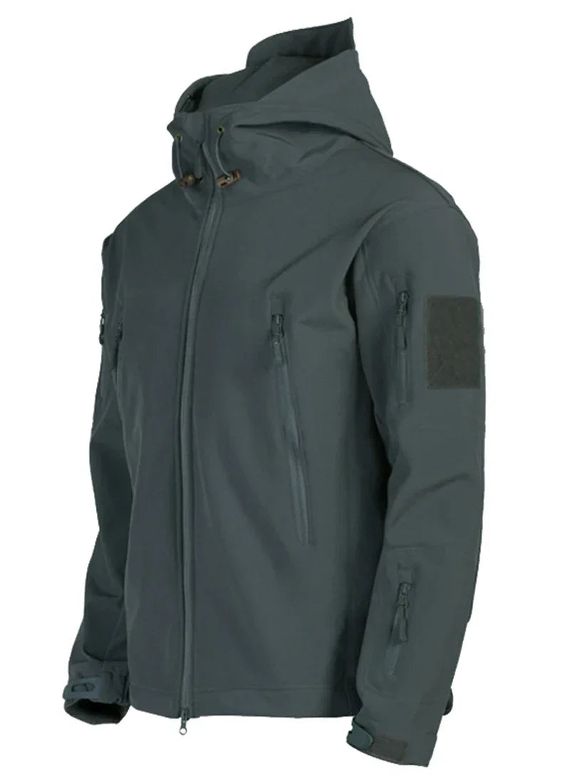 Military Shark Skin Soft Shell Jackets Men Tactical Windproof Waterproof jacket men Army Combat Jackets Mens Hooded Bomber Coats - Evallys.com