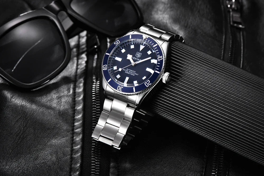 BENYAR Men's Watches Mechanical Automatic Watch BB58 Sport Watch For Men 2024 Stainless Steel Waterproof Business Luminous Clock - Evallys.com