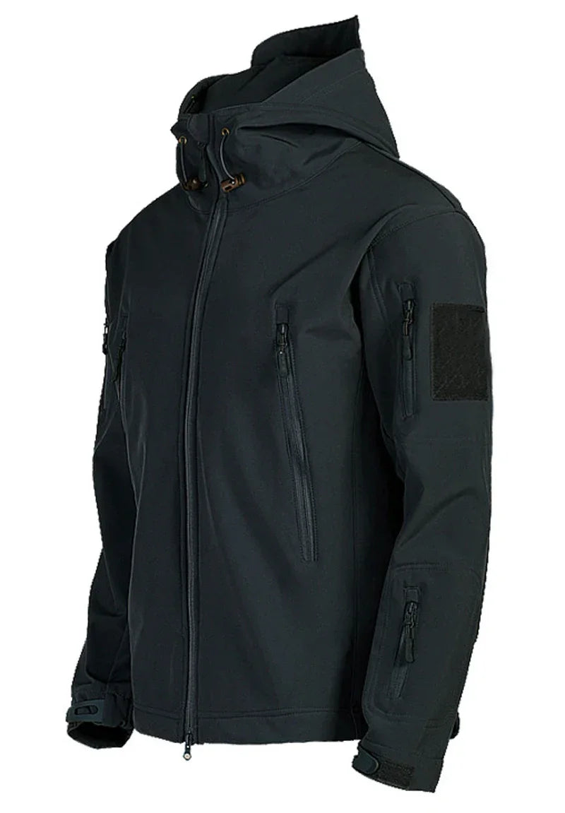 Military Shark Skin Soft Shell Jackets Men Tactical Windproof Waterproof jacket men Army Combat Jackets Mens Hooded Bomber Coats - Evallys.com