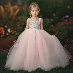 1-7 Year Kids Girls Princess Dress Evening Party Wedding Birthday Tulle Tutu Dresses Baby Girl Clothes Summer Long Maxi Dress - Evallys.com