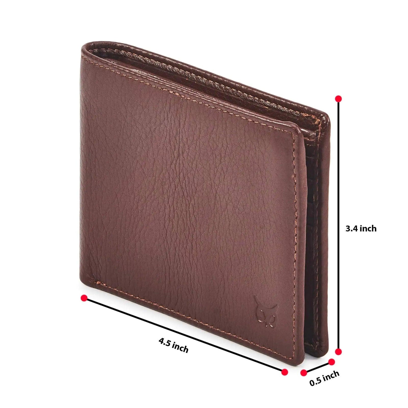 Real Leather Mens Bifold Wallet RFID Blocking Slim Minimalist Front Pocket - Thin & Stylish with ID Window in Gift Box (Nappa, Cognac) Cognac Nappa - Evallys.com # #