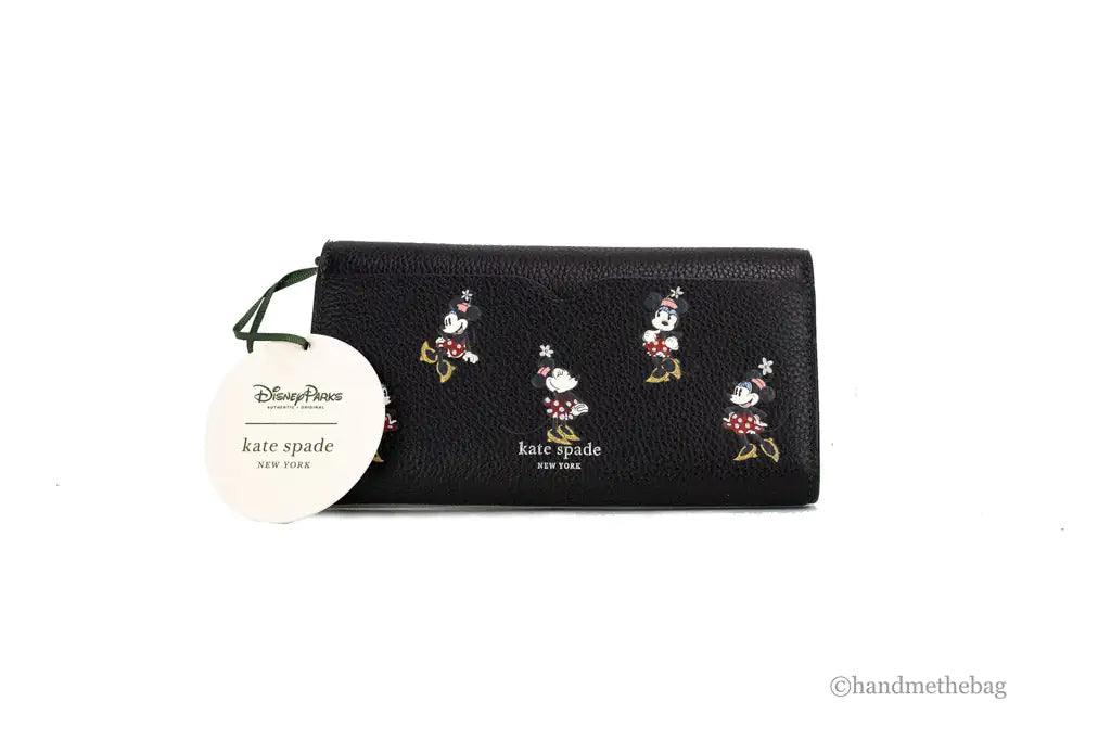 Kate Spade X Disney Black Minnie Mouse Wallet Crossbody - Evallys.com # #