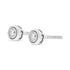 .925 Sterling  Silver 1/5 Cttw Lab-Grown Round Brilliant-Cut Diamond Modern Bezel-Set Stud Earring (F-G Color, VS2-SI1 Clarity) - Evallys.com # #