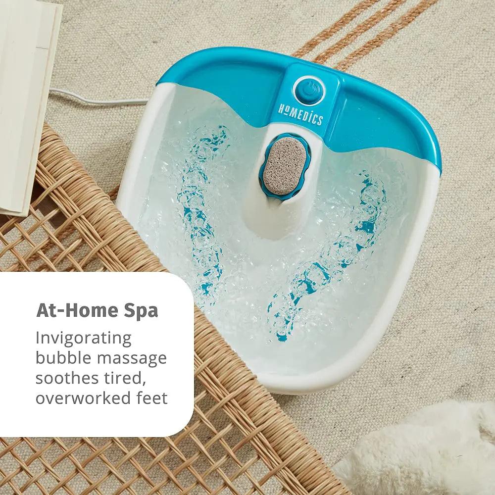 Homedics Bubble Mate Foot Spa, Toe Touch Controlled Foot Bath with Invigorating Bubbles and Splash Proof, Raised Massage nodes and Removable Pumice Stone Standard - Evallys.com # #