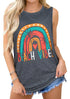 Womens Tank Tops Summer T Shirts Sleeveless Casual Loose Tunic Blouses Small Pure Red - Evallys.com