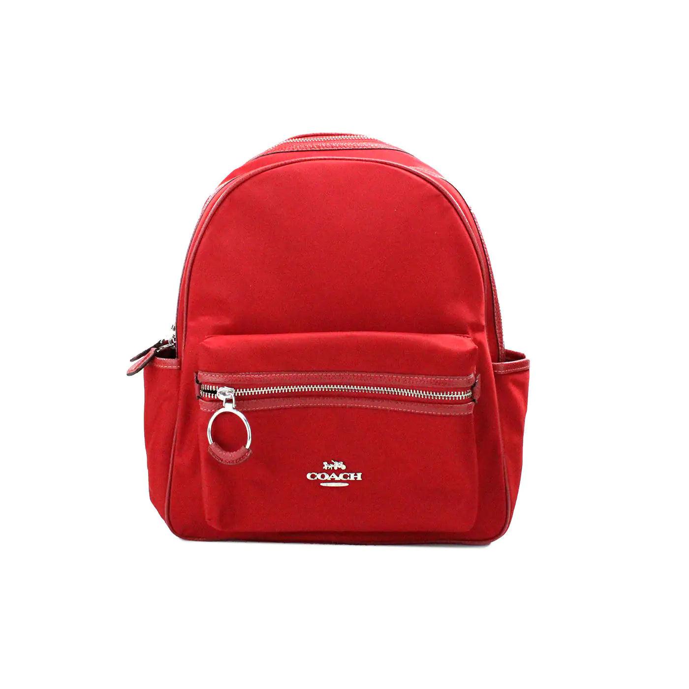 Coach Ellis Medium Nylon 1941 Red Shoulder Backpack - Evallys.com # #