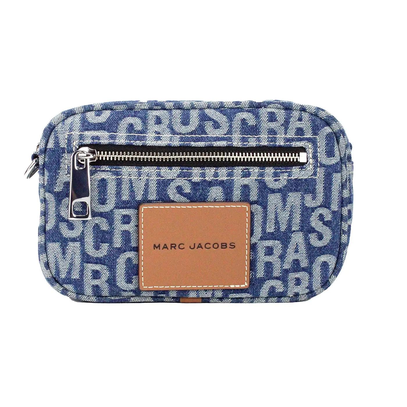 Marc Jacobs The Washed Monogram Denim Camera Crossbody Bag - Evallys.com # #