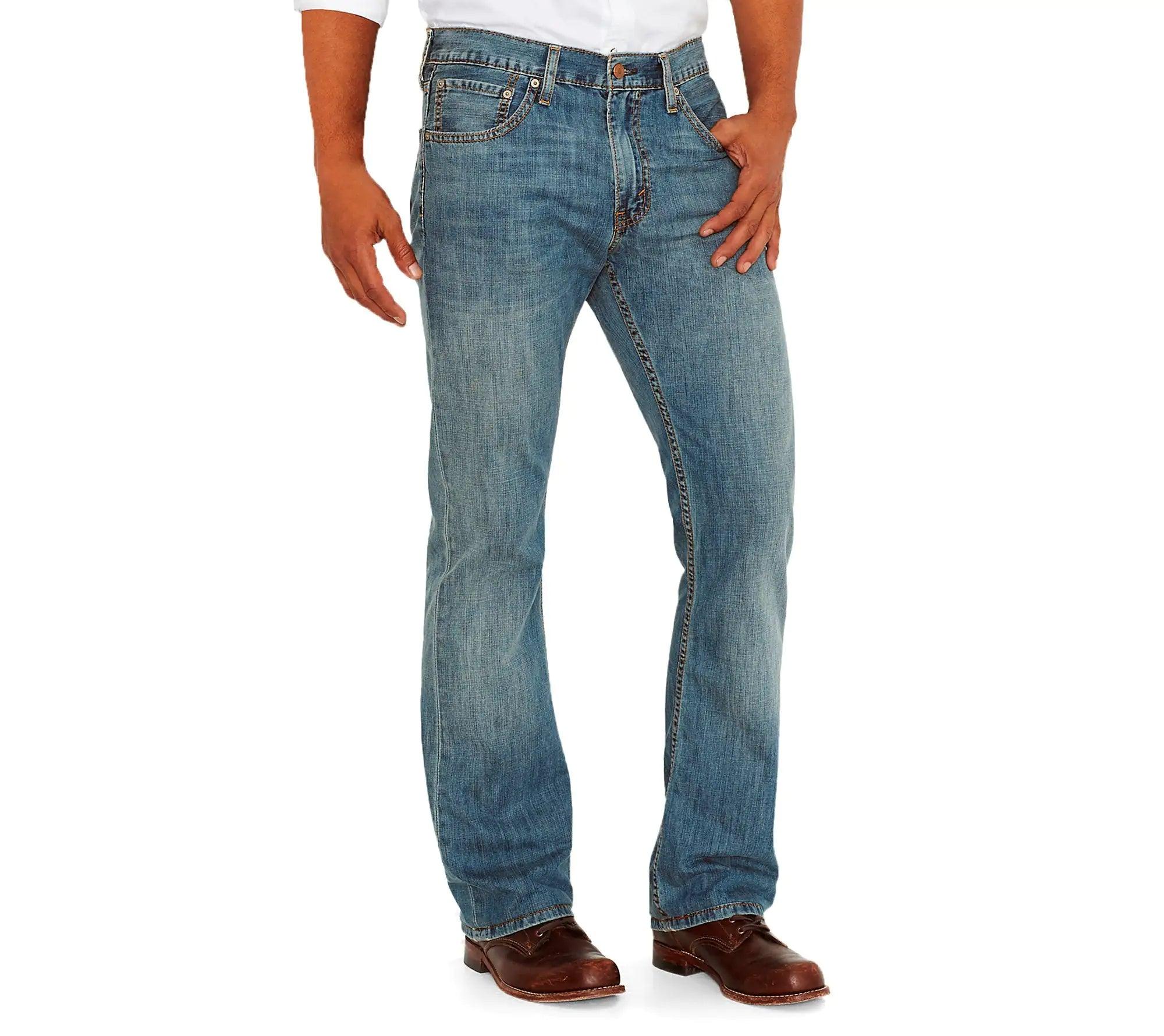 Levi's Men's 527 Slim Bootcut Jeans 36W x 34L Medium Chipped - Evallys.com # #