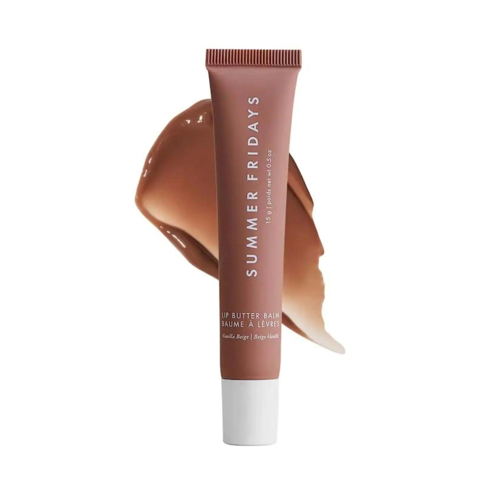 Summer Fridays Lip Butter Balm - Conditioning Lip Mask and Lip Balm for Instant Moisture, Shine and Hydration - Sheer-Tinted, Soothing Lip Care - Vanilla Beige (.5 Oz) Sheer Beige - Evallys.com