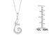 Espira 10K White Gold 1/5 Cttw Brilliant-Cut Diamond Sparkling Spiral 18" Pendant Necklace (J-K color, I2-I3 Clarity) - Evallys.com # #