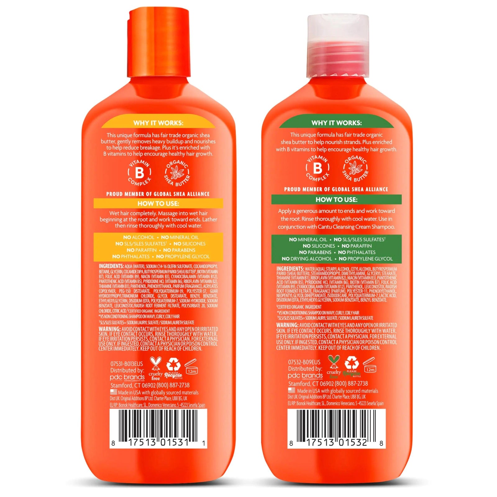 Cantu Shampoo & Conditioner with Shea Butter for Natural Hair, 13.5 fl oz (Pack of 2) 27 Fl Oz (Pack of 1) - Evallys.com # #