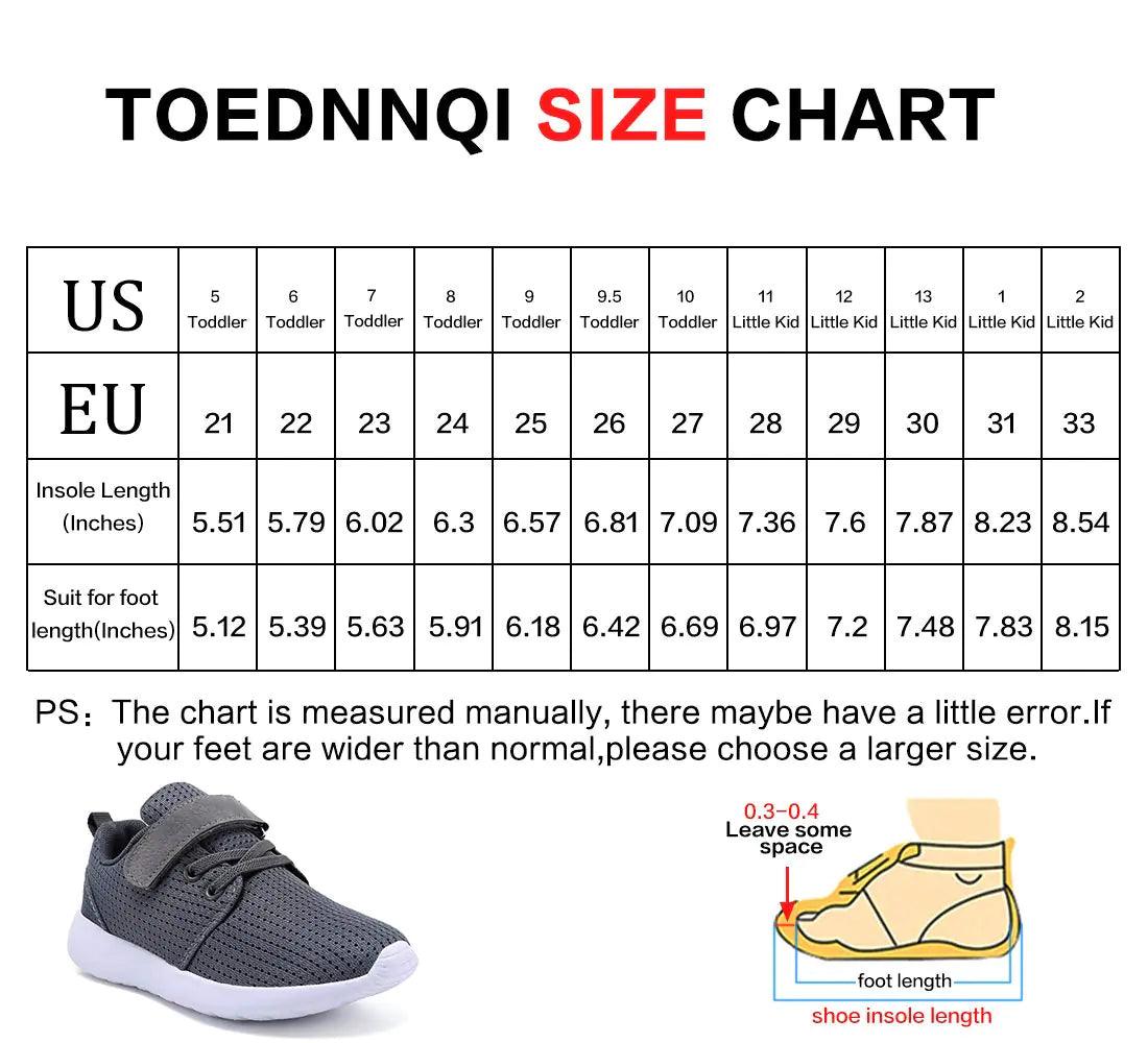 TOEDNNQI Boys Girls Sneakers Kids Lightweight Breathable Strap Athletic Running Shoes for Toddler/Little Kid/Big Kid 6 Toddler Grey - Evallys.com # #