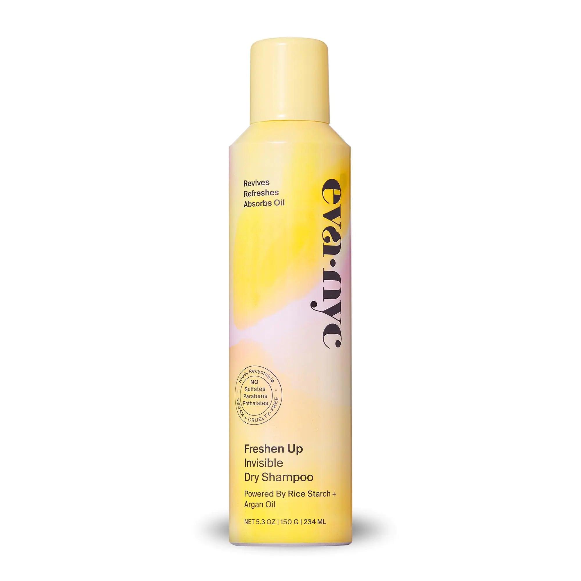 Eva NYC Freshen Up Invisible Dry Shampoo, Cleansing Dry Shampoo for Women of All Hair Types, Non Toxic Shampoo with Argan Oil & Rice Starch, GMO-Free Hair Dry Shampoo, Leaves No White Residue, 5.3 oz 5.3 Ounce (Pack of 1) - Evallys.com # #