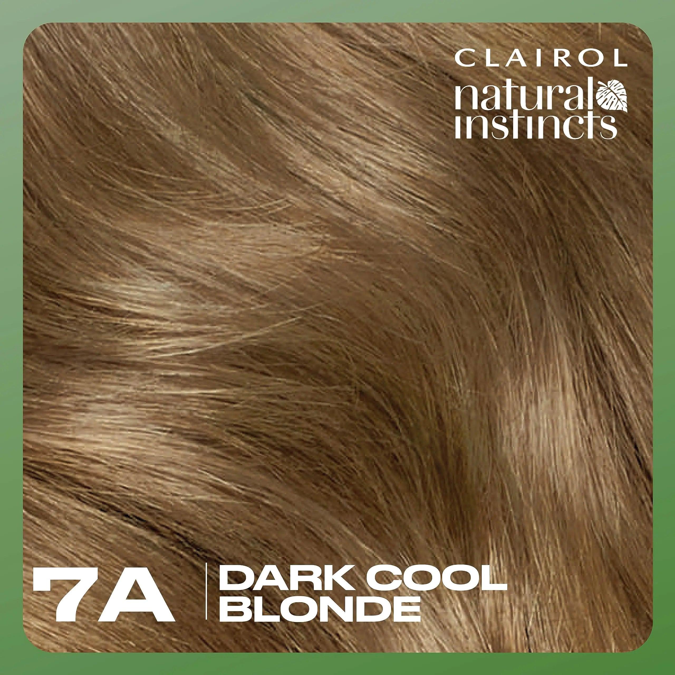 Clairol Natural Instincts Demi-Permanent Hair Dye, 7A Dark Cool Blonde Hair Color, Pack of 3 5.85 Fl Oz (Pack of 3) - Evallys.com # #