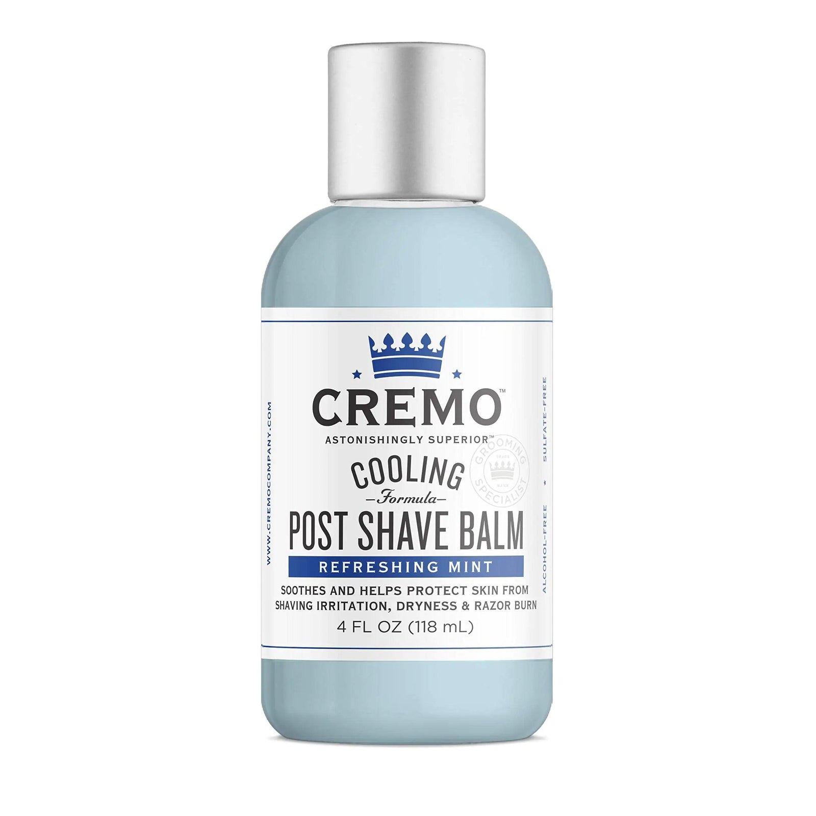 Cremo Astonishingly Superior Razor Refills, (4 Pack) & Cooling Formula Post Shave Balm, Soothes, Cools And Protects Skin From Shaving Irritation, Dryness and Razor Burn, 4 Oz Refills + Shave Balm - Evallys.com # #