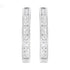 .925 Sterling Silver 1/2 cttw Lab Grown Diamond Hoop Earring (F-G Color, VS2-SI1 Clarity) - Evallys.com # #