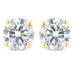 10K Yellow Gold over .925 Sterling Silver 1-1/2 Cttw Round Brilliant-Cut Diamond Classic 4-Prong Stud Earrings with Screw Backs (K-L Color, I2-I3 Clarity) - Evallys.com # #