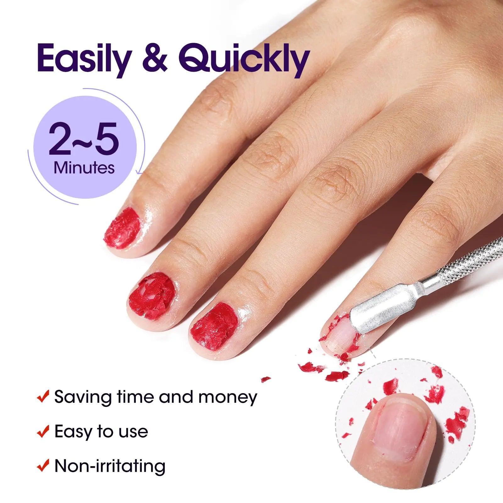 Gellen Gel Nail Polish Remover, 1pc Gel Polish Remover for Nails, Quick & Easy Nail Gel Remover in 2-5 Minutes, No Need Soaking Or Wrapping -15ml - Evallys.com # #