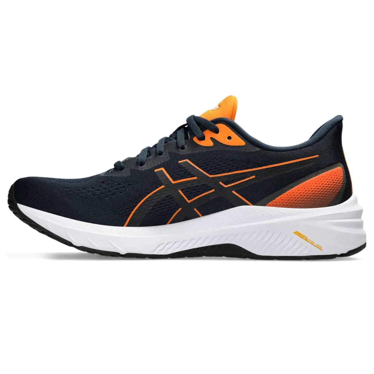ASICS Men's GT-1000 12 Running Shoes 10.5 French Blue/Bright Orange - Evallys.com