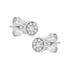 .925 Sterling Silver 1/3 cttw Lab Grown Diamond Floral Cluster Stud Earring (F-G Color, VS2-SI1 Clarity) - Evallys.com # #