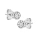 .925 Sterling Silver 1/3 cttw Lab Grown Diamond Floral Cluster Stud Earring (F-G Color, VS2-SI1 Clarity) - Evallys.com # #