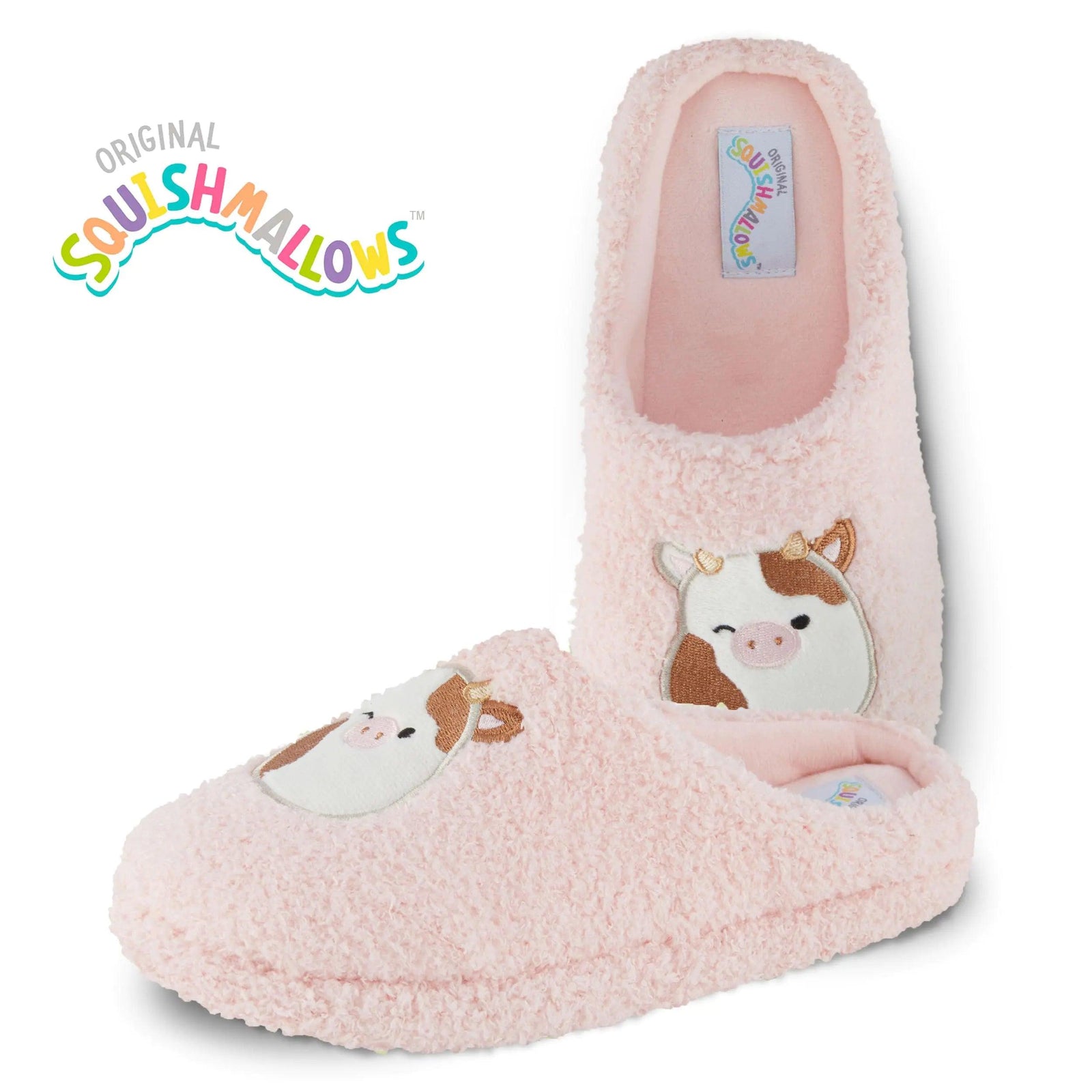 Squishmallows Kids Slippers and Womens Slippers Gifts for Women Extra Cozy Fuzzy House Slippers Slip On Ronnie the Cow 11-12 Little Kid - Evallys.com # #