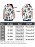 Womens Plus Size Tops Summer Blouses Tunic Short Sleeve Dressy Casual Loose Shirts 1X-5X White Ink Flower X-Large - Evallys.com # #