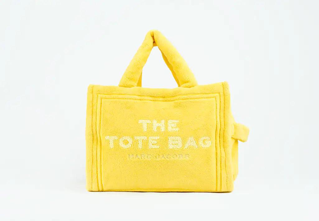 Marc Jacobs The Terry Tote Yellow Medium Soft Terry Fabric Crossbody Handbag - Evallys.com # #