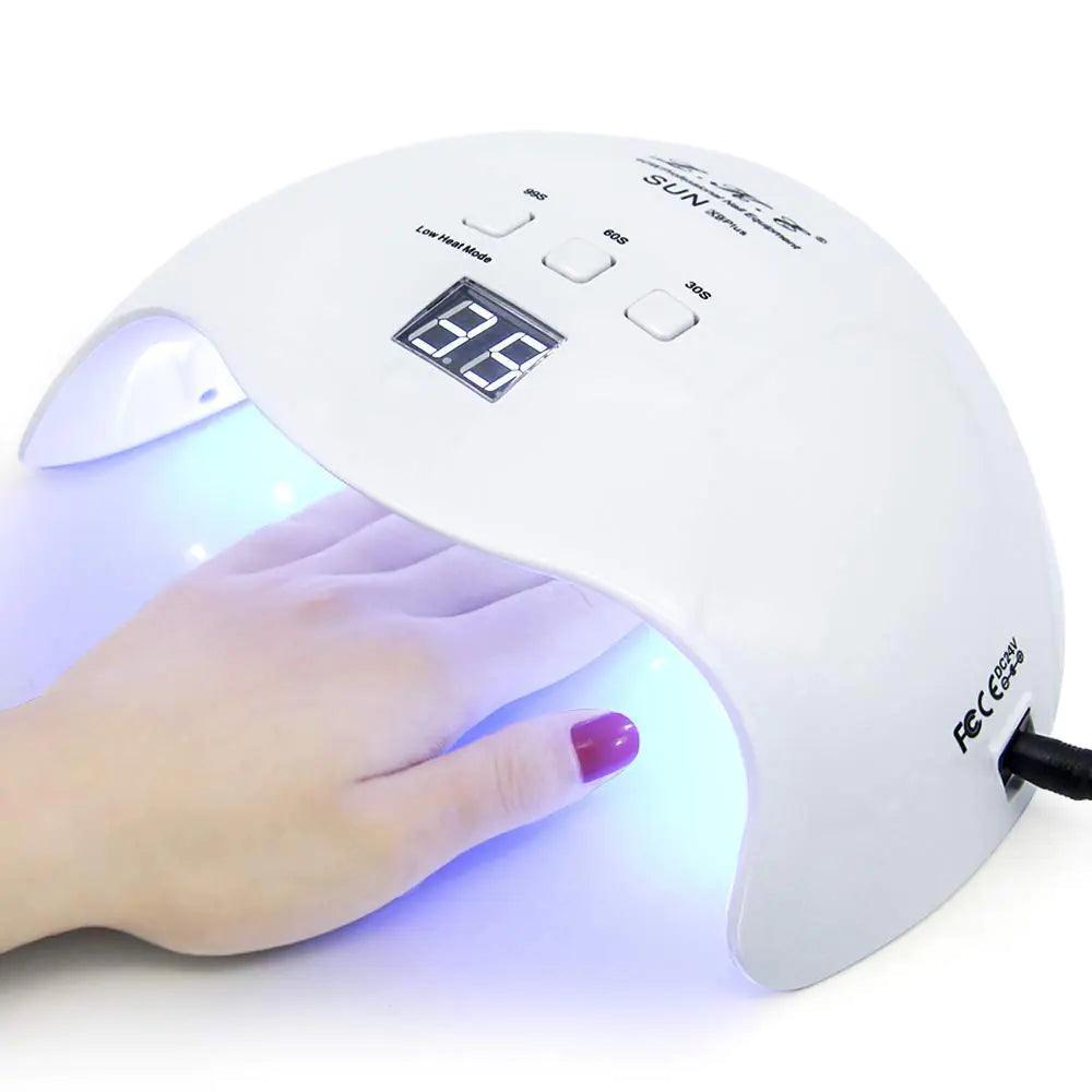 Gel UV LED Nail Polish Lamp, LKE Nail Dryer 40W LED Light with 3 Timers Professional for Nail Art Tools Accessories White - Evallys.com # #